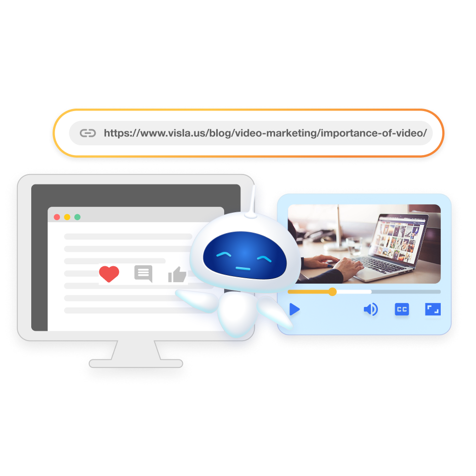 Export and share your commentary voiceover video using Visla.